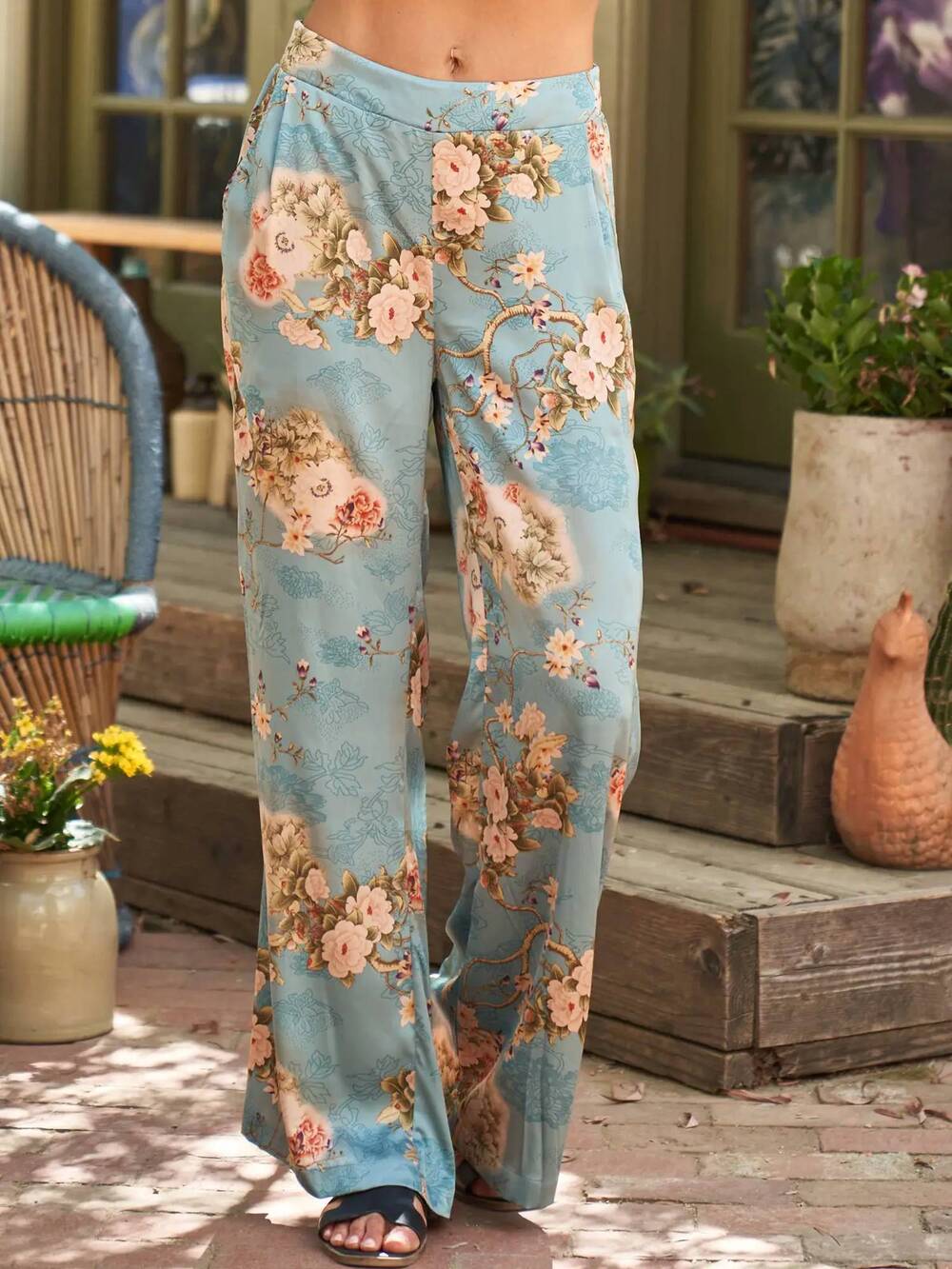 NEW PAPARAZZI talisay palazzo pant in blue multi